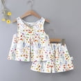 thumbnail image 2 of Cute Flower 2Pcs Summer Outfits Set for Toddler Girls – Short Sleeve T-Shirt + Pants (Gift Idea) Summer 2Pcs Gift Outfits Set Girls Summer Set 1-8 Years,7-8 Years, 2 of 3