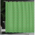 thumbnail image 3 of Ambesonne Entomology Shower Curtain, Ladybugs on a Meadow, 69"Wx84"L, Fern Green Dark Coral, 3 of 4
