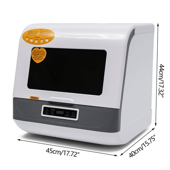 Miumaeov Mini Countertop Countertop Dishwasher Compact Dishwasher 3 Program Portable NEW