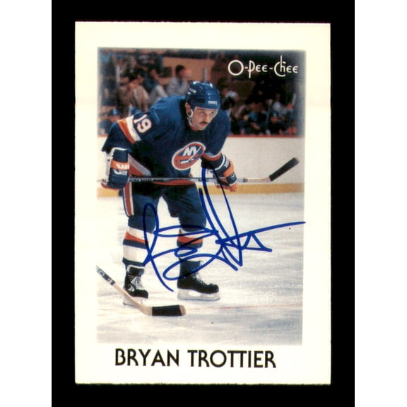 Bryan Trottier Autographed 1987-88 O-Pee-Chee Minis Card #41 New York Islanders SKU #251675