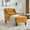 Mustard Yellow, variant on Luxury Chaise Lounge Chair Indoor with Solid Wood Armrests,Fabric Single Sofa Bed with Side Pockets,Upholstered Sleeper Lounge Sofa Reading Chair for Bedroom,Living Room