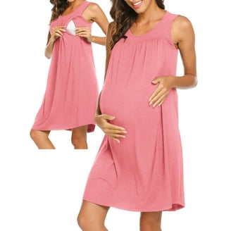 Free Shipping! Frida Mom Labor and Delivery Gown, Jersey Nightgown One Size  Fits XS-XL, Softness with Pockets - Walmart.com