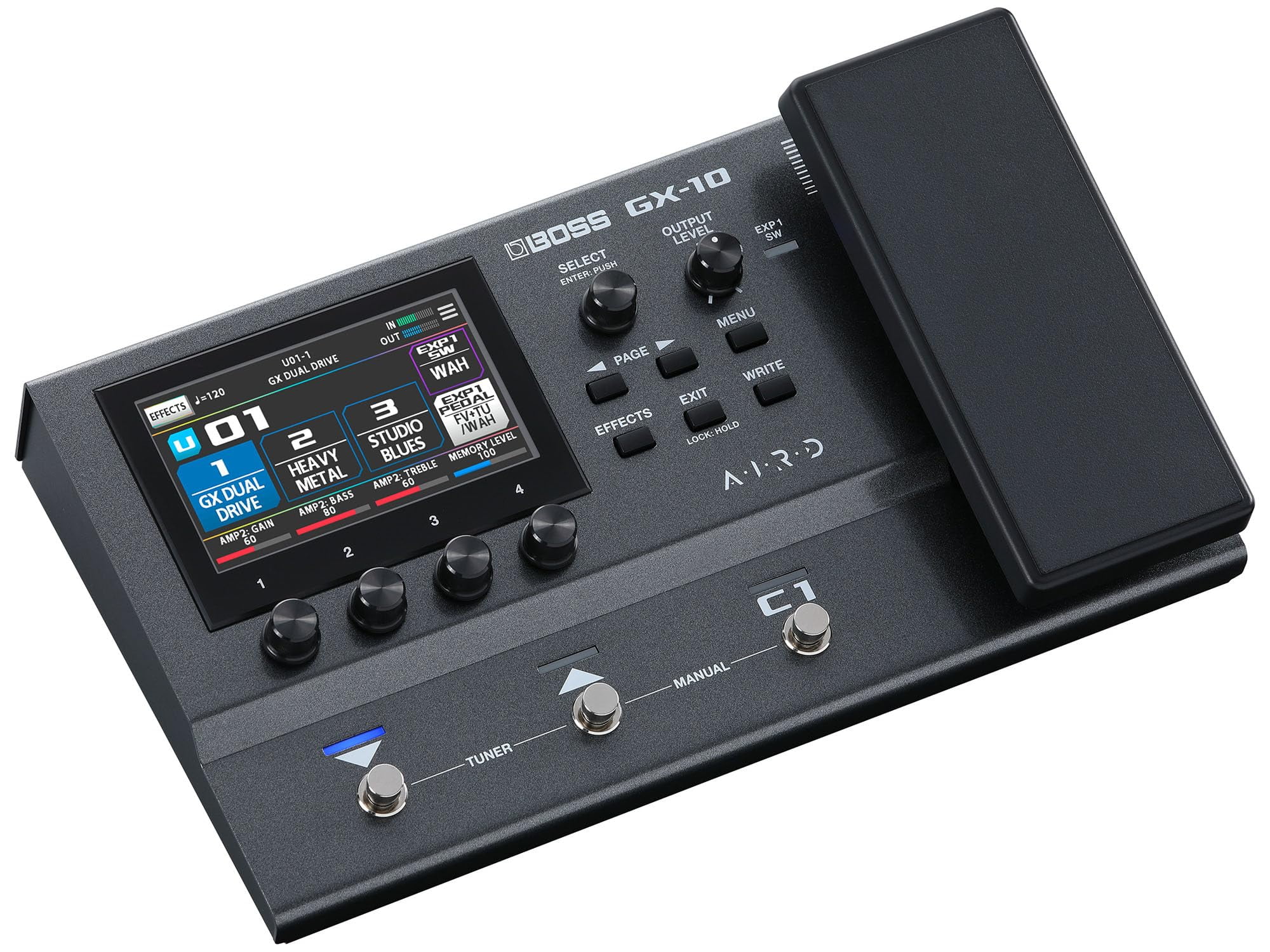 Boss GX-10 Guitar Effects Processor Bundle with Gearlux Instrument Cable, Patch Cable and Picks