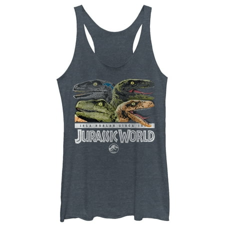 - Jurassic World Women's Isla Nublar Raptor Party Racerback Tank Top