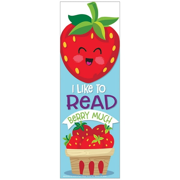Eureka Strawberry Scented Bookmarks 24 Per Pack 6 Packs (EU-834030)