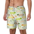 thumbnail image 2 of Balery Dachshund Dog Puppy Mens Swim Trunks Swim Shorts for Men Quick Dry Inseam Beach Shorts with Compression Liner Pocket-Small, 2 of 9