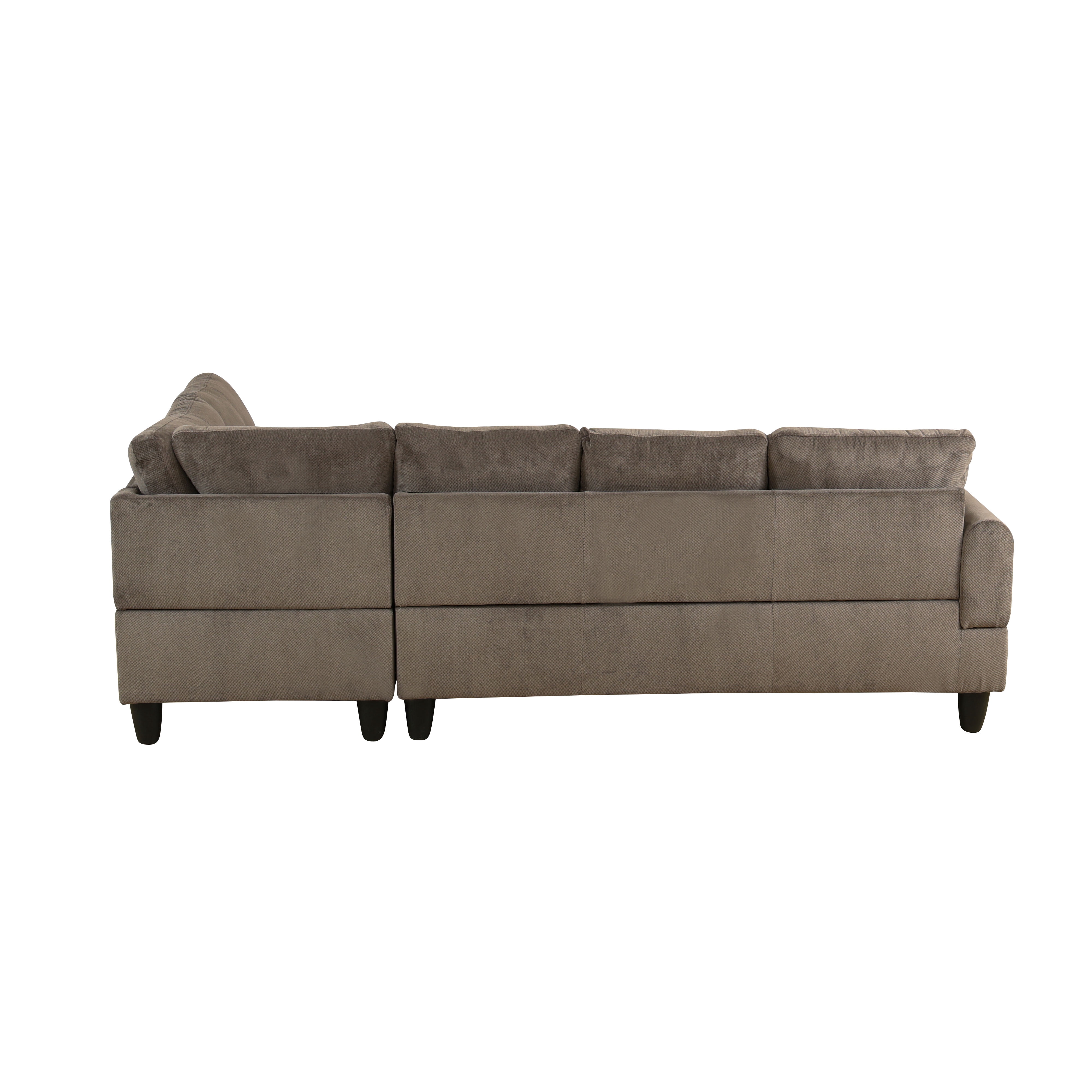 MAYEERTY Brown Modern 3-Piece Couch - Durable Warm-Toned for Everyday Living Room Use