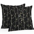 thumbnail image 2 of Throw Pillow Covers 16x16 Inch Set of 2, Sparrow Waterproof Outdoor Pillow Covers, Spring Birds on The Branches Vintage Country Black Decorative Cushion Pillowcases for Couch, Sofa, Bed, Patio, 2 of 9