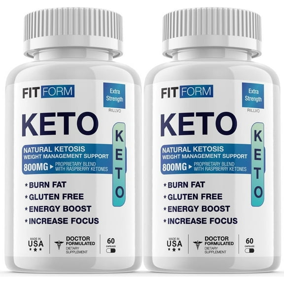 2 Pack Fit Form Keto Pills Advanced Ketogenic Formula 120 Capsules