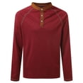 thumbnail image 4 of Akiihool Mens Long Sleeve Tee Shirts Men's Oversized T-Shirts Heavyweight Cotton Vintage Washed Loose Fit Tee Shirts Red,S, 4 of 9