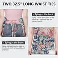 thumbnail image 6 of Pioneer Flower Floral Print Pattern Apron-Garden Aprons for Women with Pockets-Cotton Linen Waterproof Kitchen Cooking Gardening Aprons Adjustable for Kitchen,Cooking,BBQ and Salon 33x27 Inch, 6 of 7