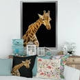 thumbnail image 3 of Designart 'Portrait of A Giraffe On Black Background II' Farmhouse Framed Art Print, 3 of 4