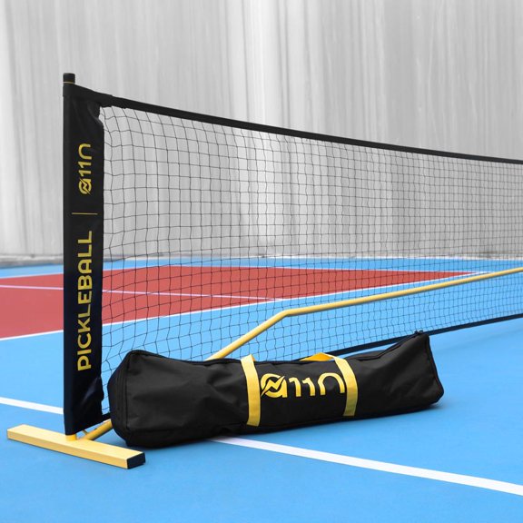 A11N Pickleball Net Portable Set– Sturdy Metal Frame with Durable PE Mesh, Weatherproof Design, Regulation Size, Complete with Carry Bag