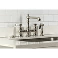 thumbnail image 4 of Kingston Brass KS7276BPLBS Bel-Air Two-Handle 4-Hole Deck Mount Bridge Kitchen Faucet with Brass Side Sprayer in Polished Nickel, 4 of 8