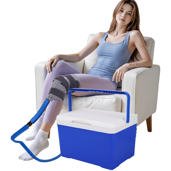 Cold Ice Machine for Knee Therapy System Knee/Joint Pad, Cooling Reservoir and Quiet Bump
