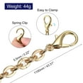 thumbnail image 2 of Uxcell 43"x0.22" Purse Chain Strap, Purse Handle Shoulder Bag Replacement Strap, Gold, 2 of 5