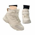 thumbnail image 2 of WhouRiu Big Boy Outdoor Sneakers Winter Lined Thermal Ankle Boots Kids Warm Insulated Athletic Walking Sneakers Beige Little Child13.5, 2 of 8