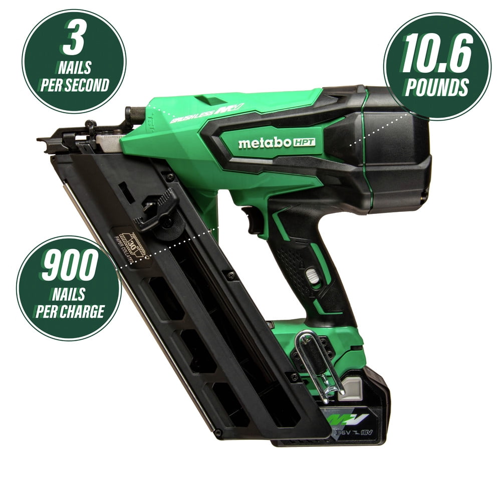 MultiVolt 36V Brushless Lithium-Ion Cordless Paper Strip Framing Nailer Kit (2.5 Ah)