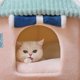 thumbnail image 3 of Cama para gatos de interior, cama para casa para gatos, cama cálida para mascotas, cama tipo cueva para gatos, rendimiento de primer nivel, 3 of 5