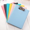 thumbnail image 3 of Folding Clipboard with Clear Pocket Leather Clipboard Folder Conference Folder, 3 of 14