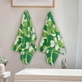 thumbnail image 4 of SKYSONIC 2 Pack Good Luck Clover Hand Towels, Ultra Soft and Absorbent, Happy St.Patrick's Day Decorative Fingertip Towel for Home, Bathroom, Kitchen, 28.3"x14.4", 4 of 5