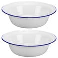 thumbnail image 1 of 2pcs Enamel Bowl Household Enamel Bowl Vintage Enamelware Basin Kitchen Enamel Bowl, 1 of 9
