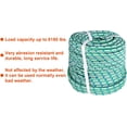 thumbnail image 3 of Labwork 16 Strand Braid Polyester Rope Nylon Pulling Rope Arborist Rigging Multipurpose Bull Rigging 1/2 Inch x 150 Feet Green White Blue, 3 of 6
