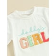 thumbnail image 5 of Gupgi Baby Girls Shorts Set Short Sleeve Embroidery Letters T-shirt with Shorts Summer 2 Pcs Outfit 0-3Y, 5 of 9