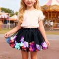 thumbnail image 2 of Byoo Little Girls Tulle Tutu Skirt Flowy Butterfly Decor Tulle Solid Cake Skirts for Kids Party Outdoor Daily Clothes for Kids, 2 of 5