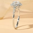 thumbnail image 5 of Sunflower Shape Diamond Ring, Halo Wedding Ring, Floral Cluster Diamond Ring, Bezel and Prong Setting Ring, 925 Sterling Silver 2.5 Ct Simulated Diamond, 5 of 5