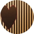 thumbnail image 1 of Ahgly Company Machine Washable Indoor Round Transitional Caramel Brown Area Rugs, 4' Round, 1 of 7