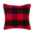 thumbnail image 3 of Buffalo Plaid Design Faux Mohair Down Filled Decorative Throw Pillow, 3 of 3