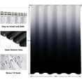 thumbnail image 6 of Shower Curtain,Black Shower Curtains for Bathroom,Ombre Diatomaceous Earth Appearance Shower Curtain Sets Farmhouse Black and White Shower Curtain,Rustic Bathroom Shower Curtain 72x72 Inch, 6 of 6