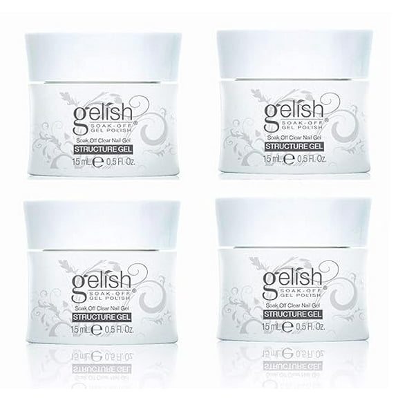4PCS   Gelish 01247 Structure Soak Off Curable Gel Nail LED Clear Polish 15mL .5oz