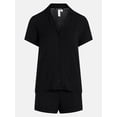 thumbnail image 6 of Joyspun Women’s Sleep Ribbed Modal Notch Top and Shorts Set, 2-Piece, Size XS-XL, 2X-3X, 6 of 6
