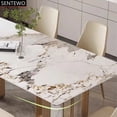 thumbnail image 4 of Luxury Rock Slab Dining Table 6 Chairs Set Metal Titanium Glaze Gold Frame Faux Marble Table Kitchen Furniture Eettafel Comedor My Lux Decor Round, 4 of 20