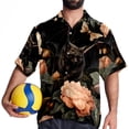 thumbnail image 4 of Bats Men's Short Sleeve Hawaiian Beach Shirts, Casual Printed Button Down Spread Collar Tops, Summer Unisex Style, 4 of 6