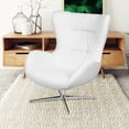 thumbnail image 2 of Flash Furniture Rally White LeatherSoft Swivel Wing Chair, 2 of 11
