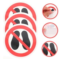 Uonlytech 3Pcs No Step Warning Stickers Self Adhesive Safety Labels for Equipment