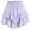 Purple, variant on Flowy Skater Skirt with Ruffle Casual Tennis Skirt Solid Color Lace Comfort Stretch Waistband for Daily Wear Neon Skirt XXL