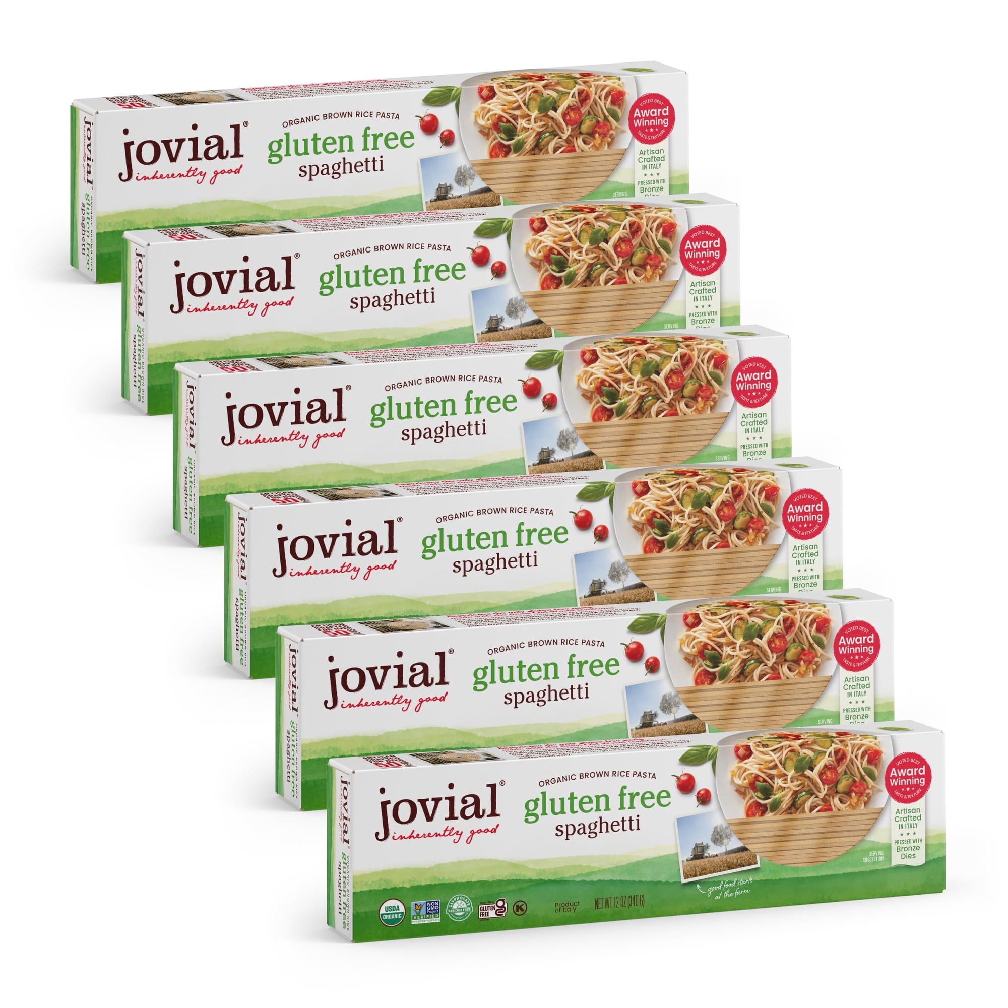 Jovial Spaghetti Gluten-Free Pasta | USDA Certified Organic | 12 oz (6 Pack)