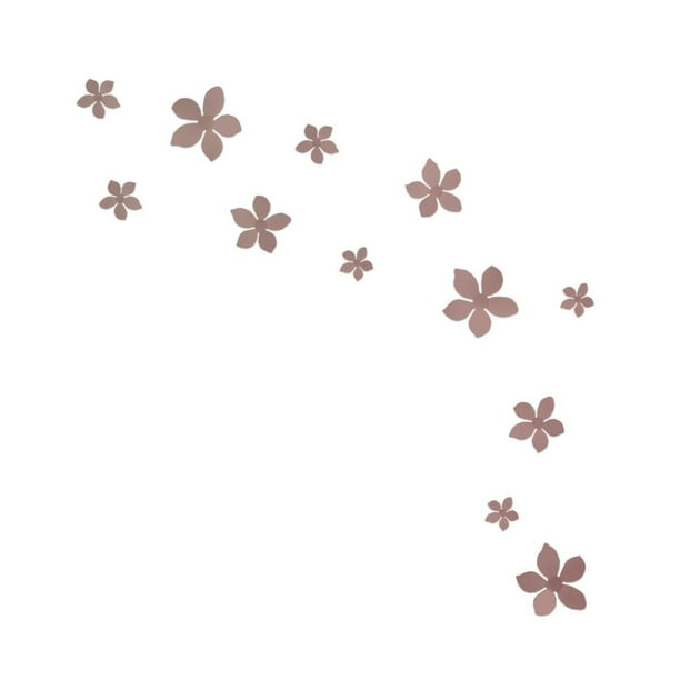 Flores 3D Pared Better Place Rose Gold 12Pzs 10X9.5Cm
