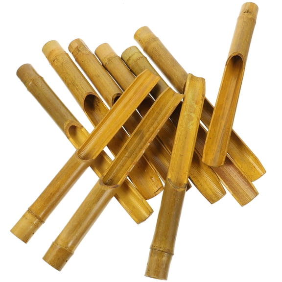 LEORX Material for Making Hanging Windchimes 10Pcs Bamboo Tubes for Porch Decor