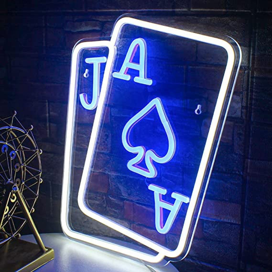 Neonium Custom Playing Cards Neon Signs Poker Neon Light For Wall Decor Led Light Sign Gift For Her