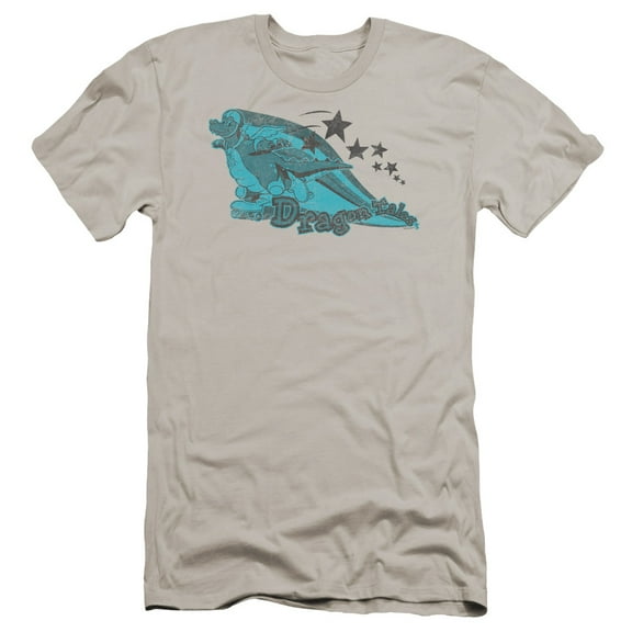 Dragon Tales/Ord Skates Premium Canvas Adult Slim Fit 30/1 T-Shirt Silver