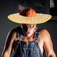 thumbnail image 4 of Hard Hat Sun Shade Wheat Straw Helmet Sunshield for Construction Workers, 4 of 9