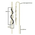 thumbnail image 3 of Dazzlingrock Collection Round Black Diamond Swirl Infinity Threader Earrings for Women (0.30 ctw, Color Black, Clarity Opaque) in 10K Yellow Gold, 3 of 5