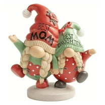 Outdoor Gnomes Figurines Christmas Theme Garden Decorations Resin Statue for Yard Pathway Patios Weather Resistant