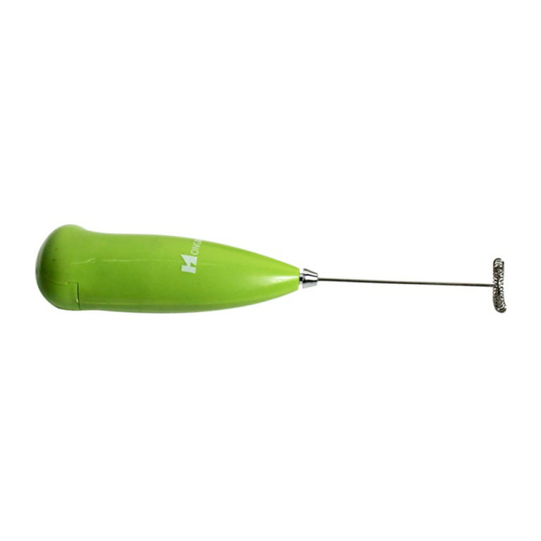 Kitchen Egg Beater Coffee Milk Drink Electric Whisk Mixer Frother Foamer Electric Mini Handle Mixer Stirrer Kitchen Tools, Green