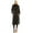 Black, variant on Haute Edition Women's Maxi Length Quilted Puffer with Faux Fur Lined Hood